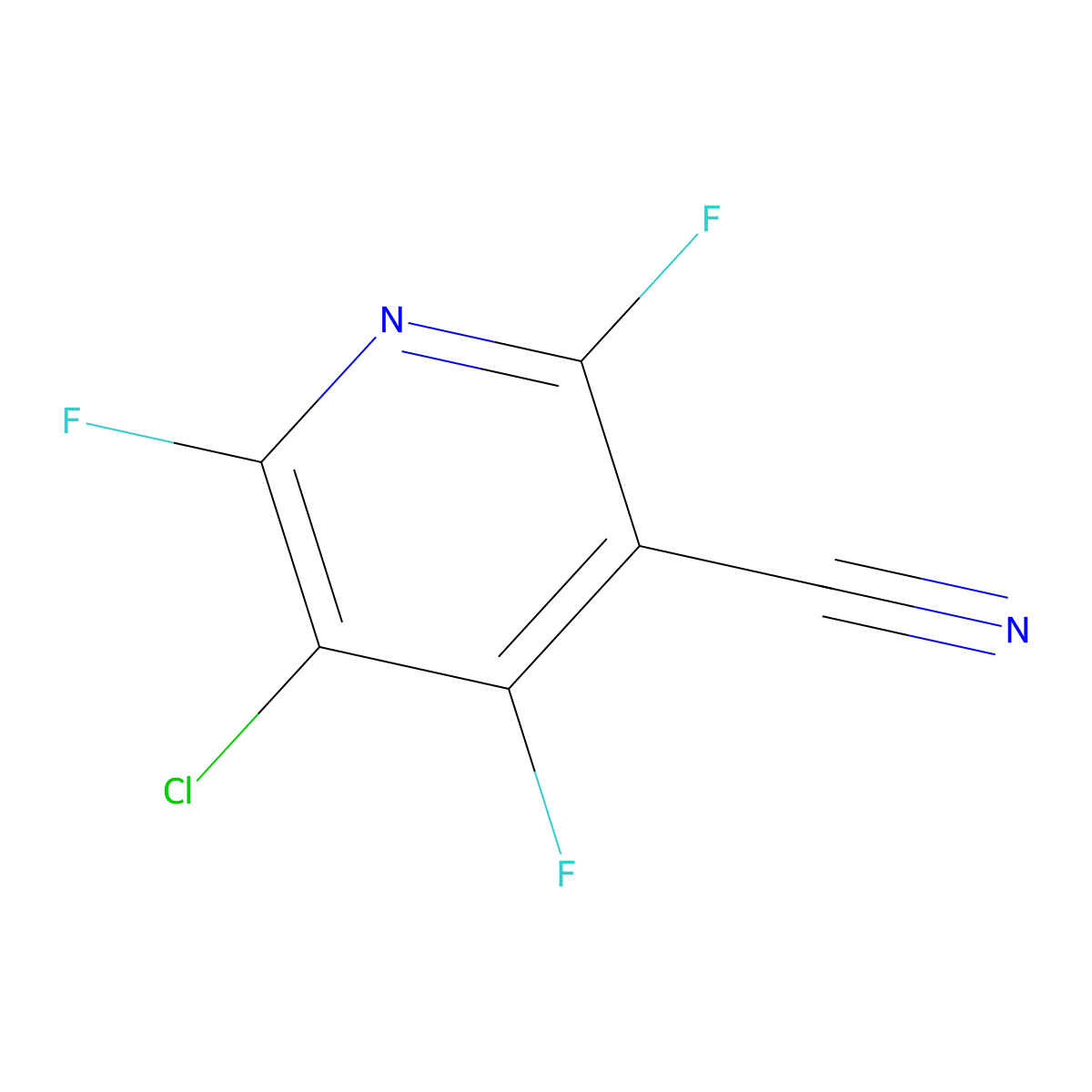 5-Chloro-2,4,6-trifluoropyridine-3-carbonitrile molecular structure, CAS 24488-20-8