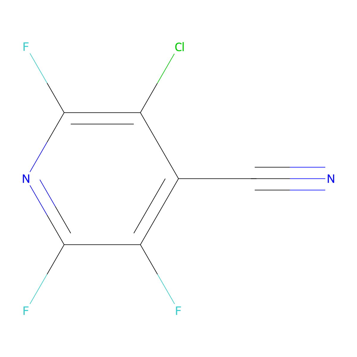 3-Chloro-2,5,6-trifluoropyridine-4-carbonitrile molecular structure, CAS 24488-26-4