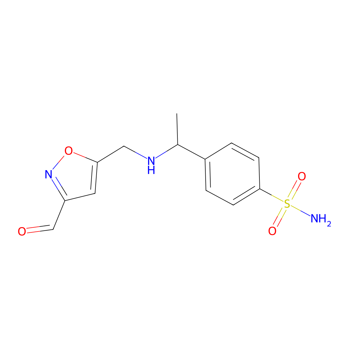 N-(1-(4-(Aminosulphonyl)phenyl)ethyl)-5-methylisoxazole-3-carboxamide molecular structure, CAS 24488-95-7