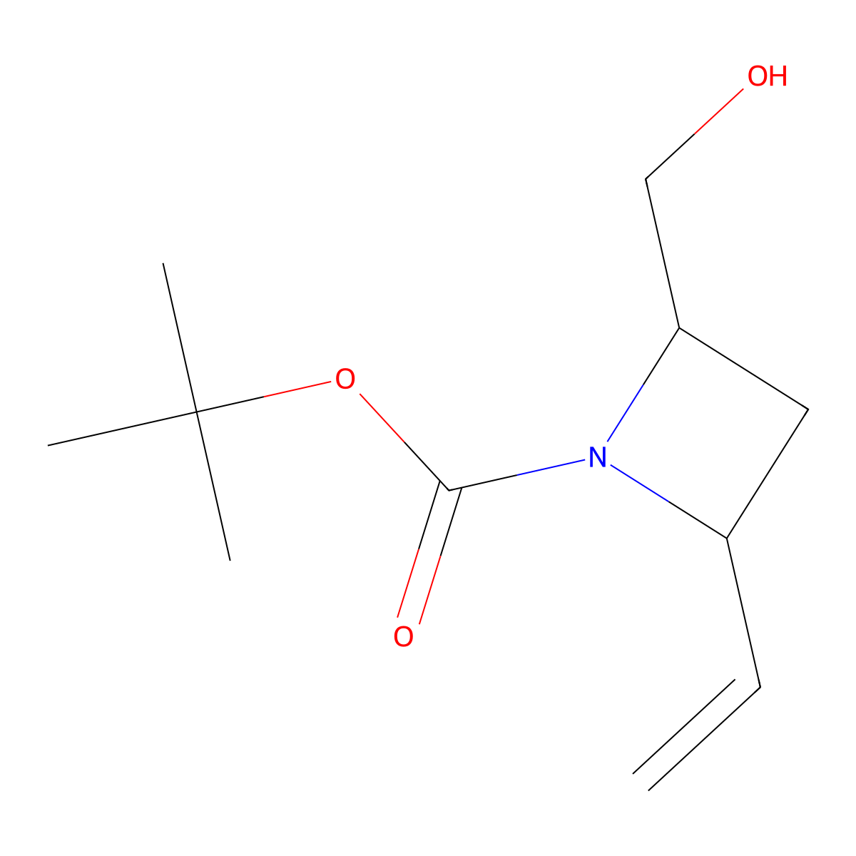 cis-1-Boc-2-hydroxymethyl-4-vinyl-azetidine molecular structure, CAS 2449057-84-3