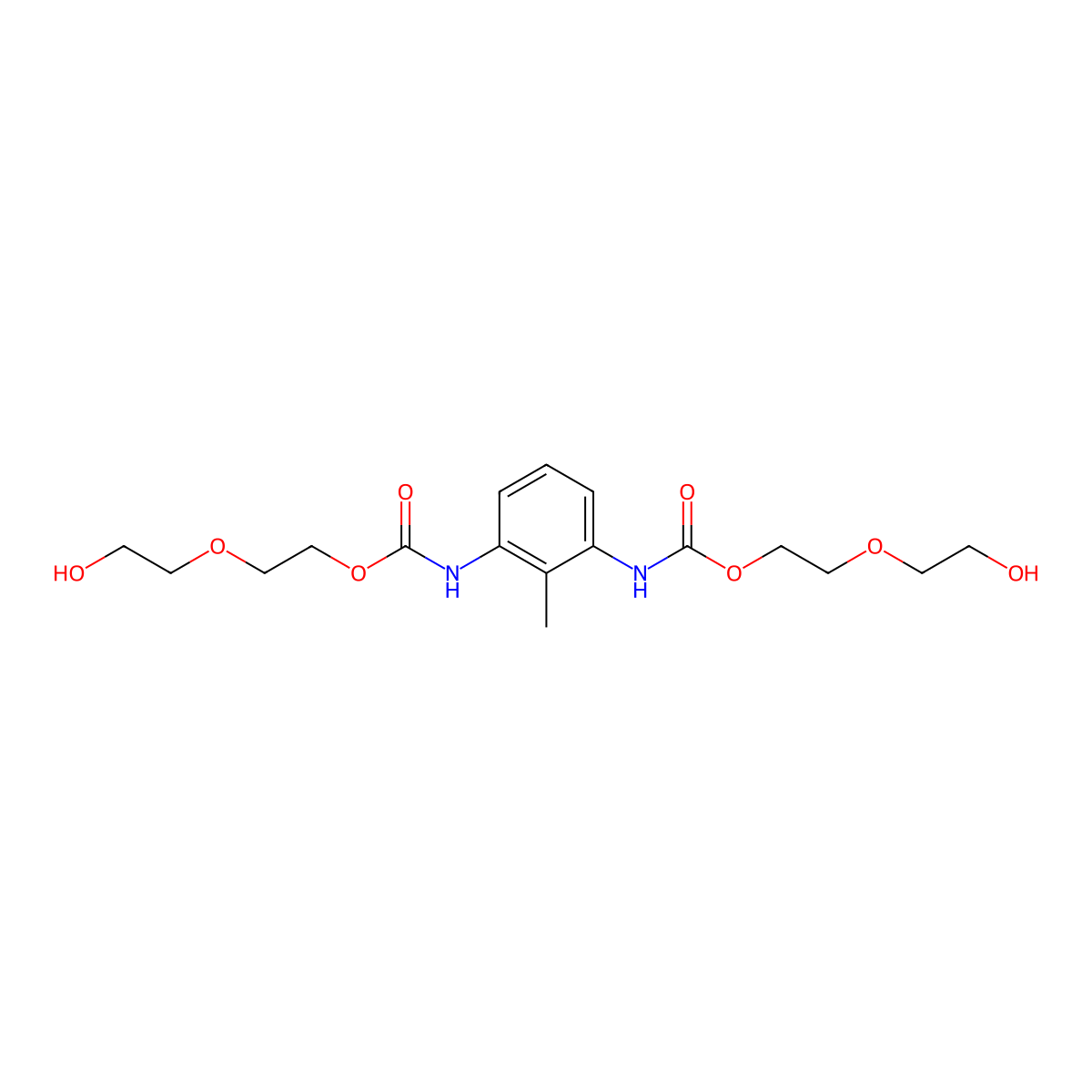 Bis(2-(2-hydroxyethoxy)ethyl) (2-methyl-1,3-phenylene)dicarbamate molecular structure, CAS 2449146-24-9