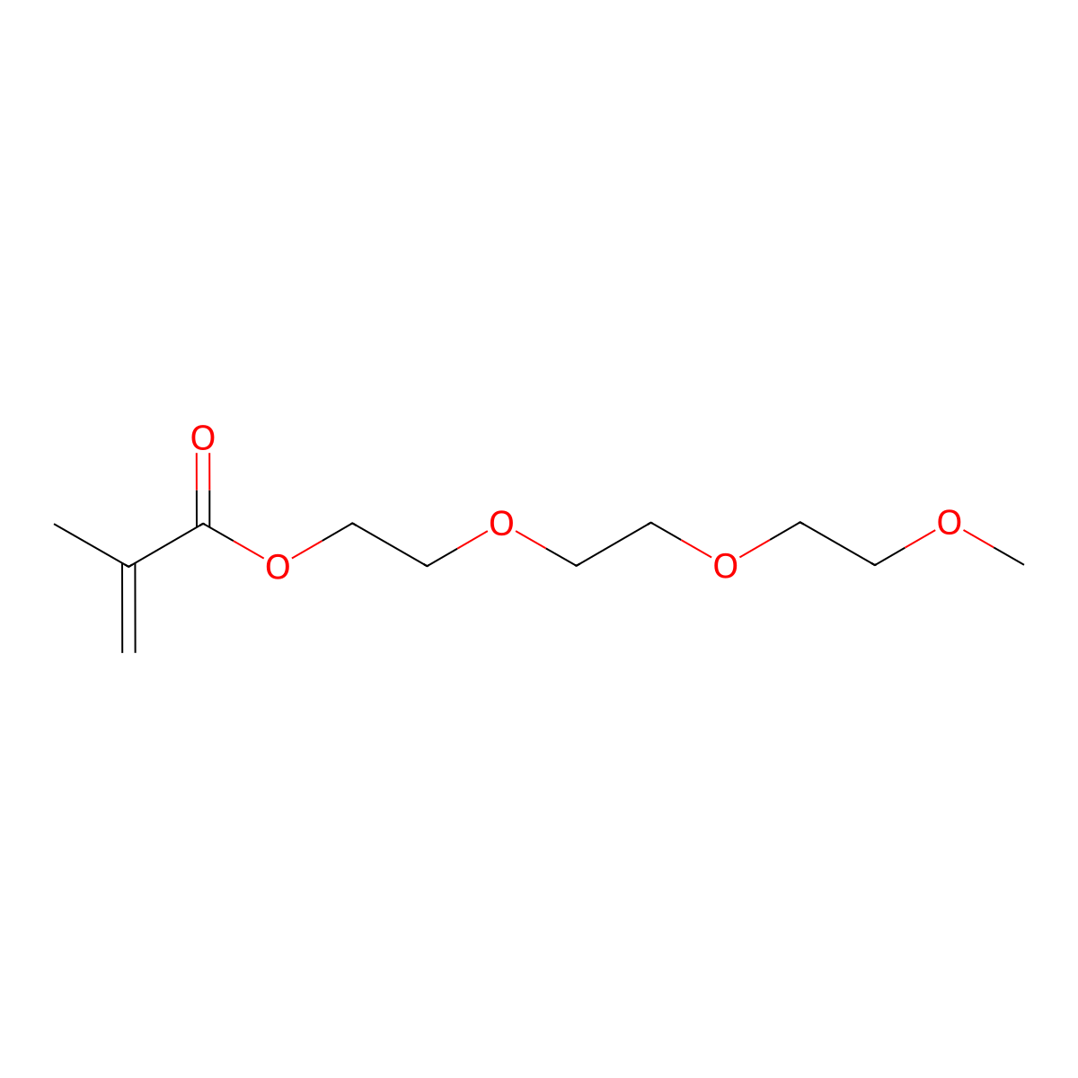 2-Propenoic acid, 2-methyl-, 2-[2-(2-methoxyethoxy)ethoxy]ethyl ester molecular structure, CAS 24493-59-2