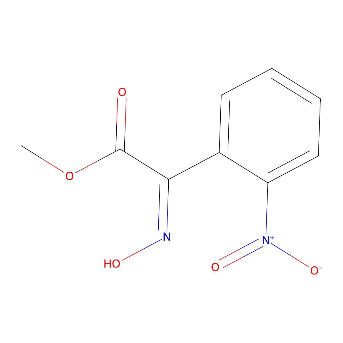 (Z)-Methyl 2-(hydroxyimino)-2-(2-nitrophenyl)acetate molecular structure, CAS 2449309-45-7