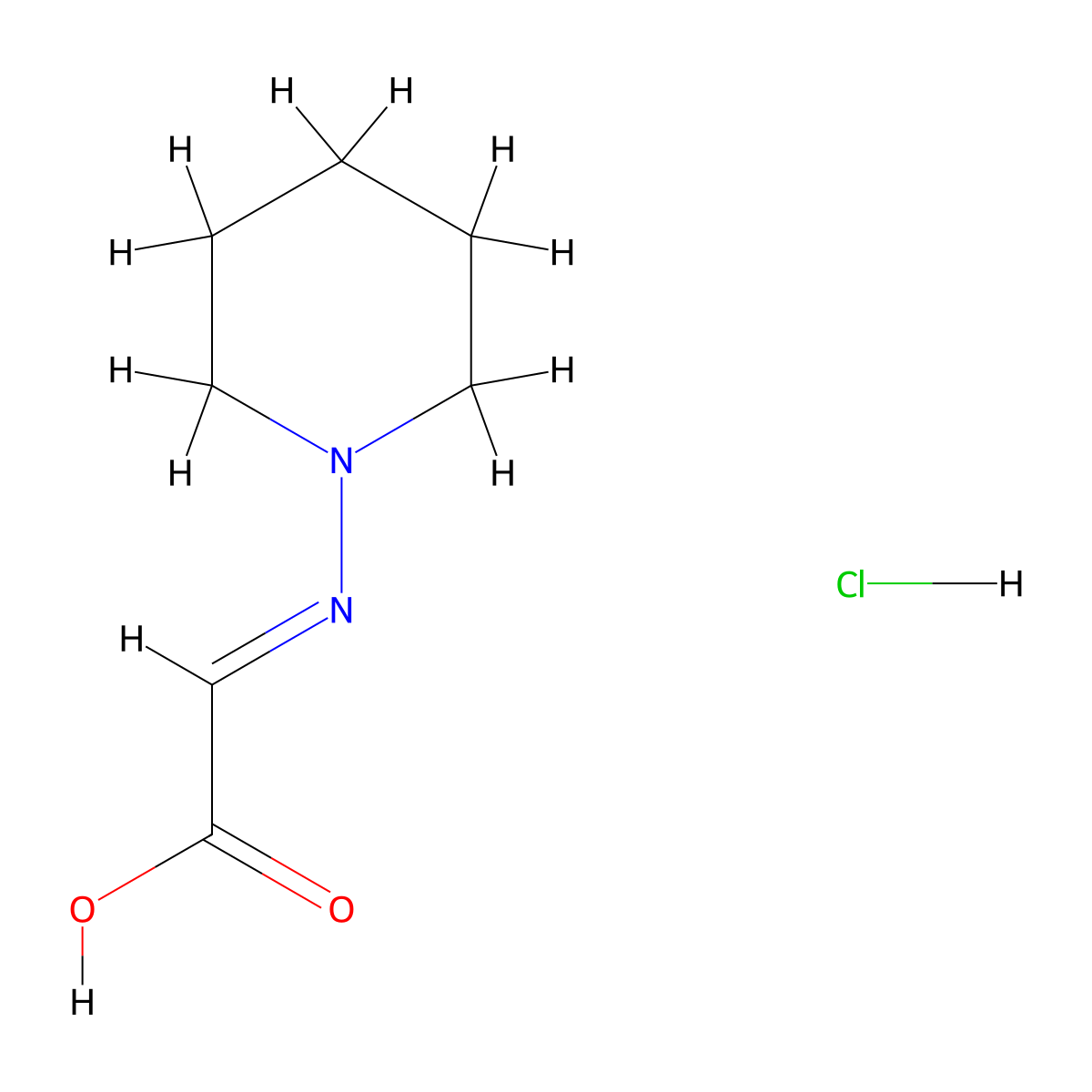 (E)-2-(Piperidin-1-ylimino)acetic acid hydrochloride molecular structure, CAS 2449318-48-1