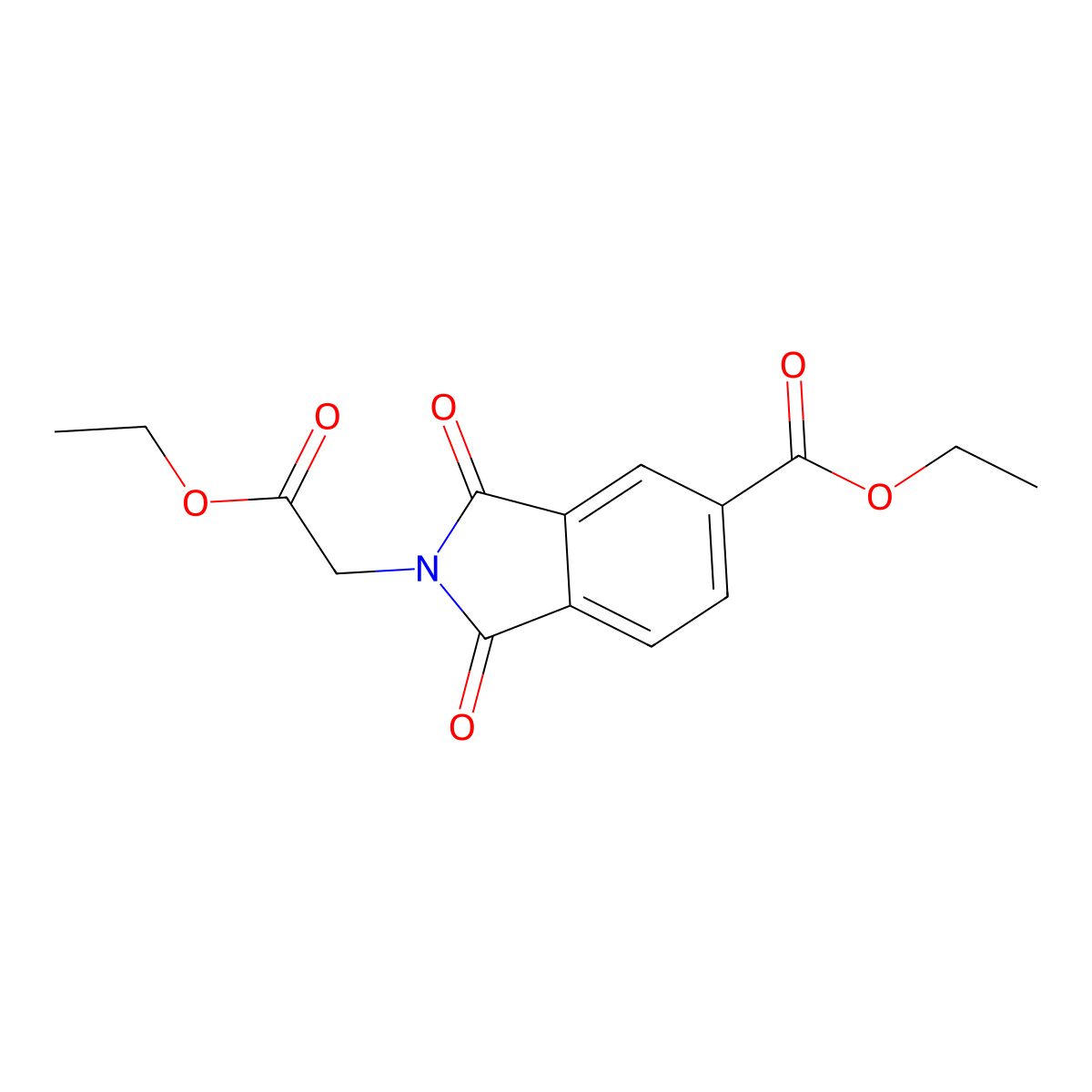 ethyl 2-(2-ethoxy-2-oxoethyl)-1,3-dioxo-2,3-dihydro-1H-isoindole-5-carboxylate molecular structure, CAS 24495-02-1