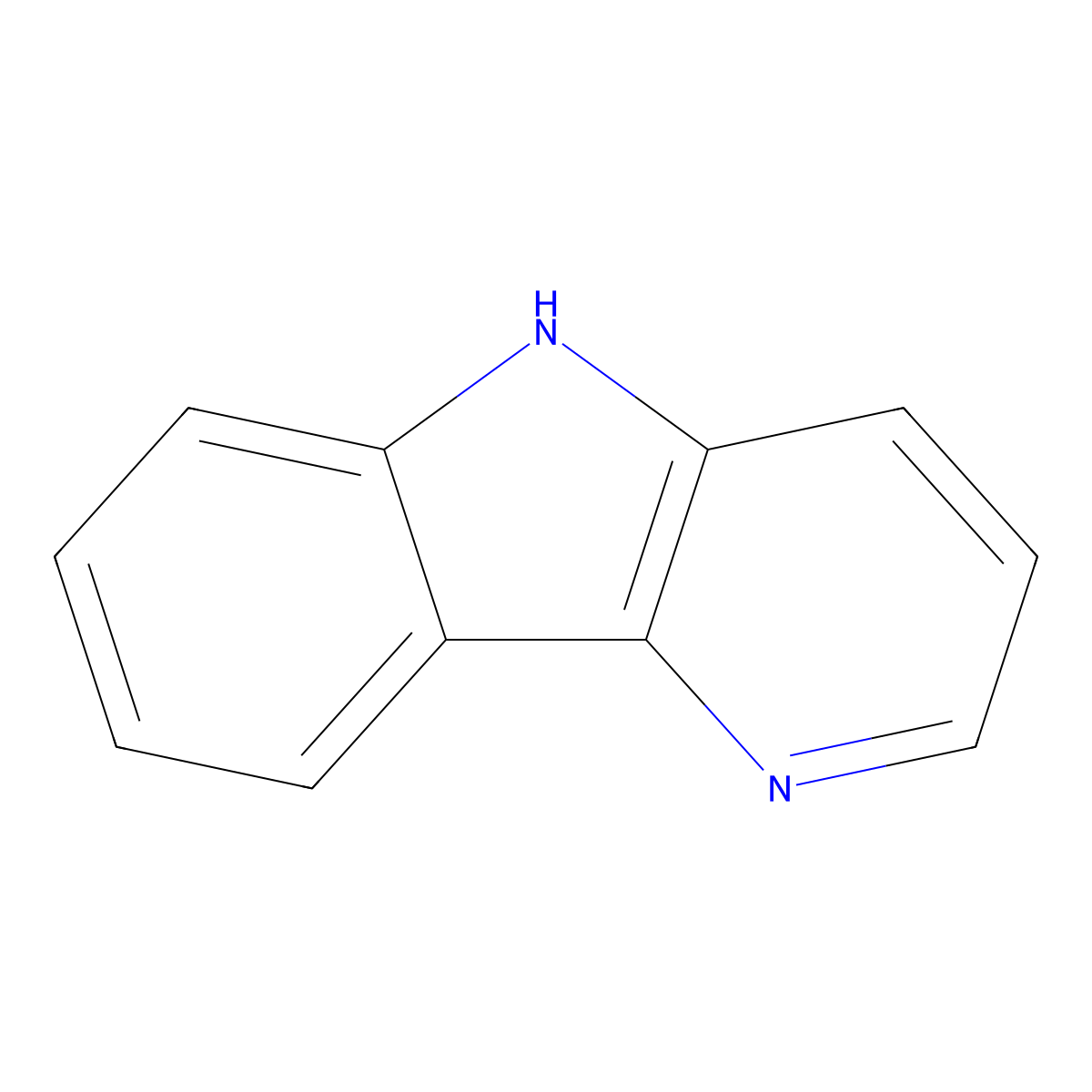5H-Pyrido(3,2-b)indole molecular structure, CAS 245-08-9
