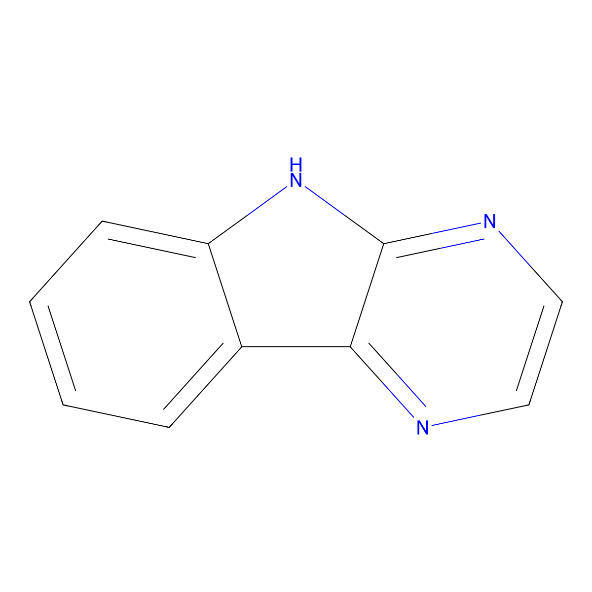 5H-Pyrazino[2,3-b]indole molecular structure, CAS 245-10-3