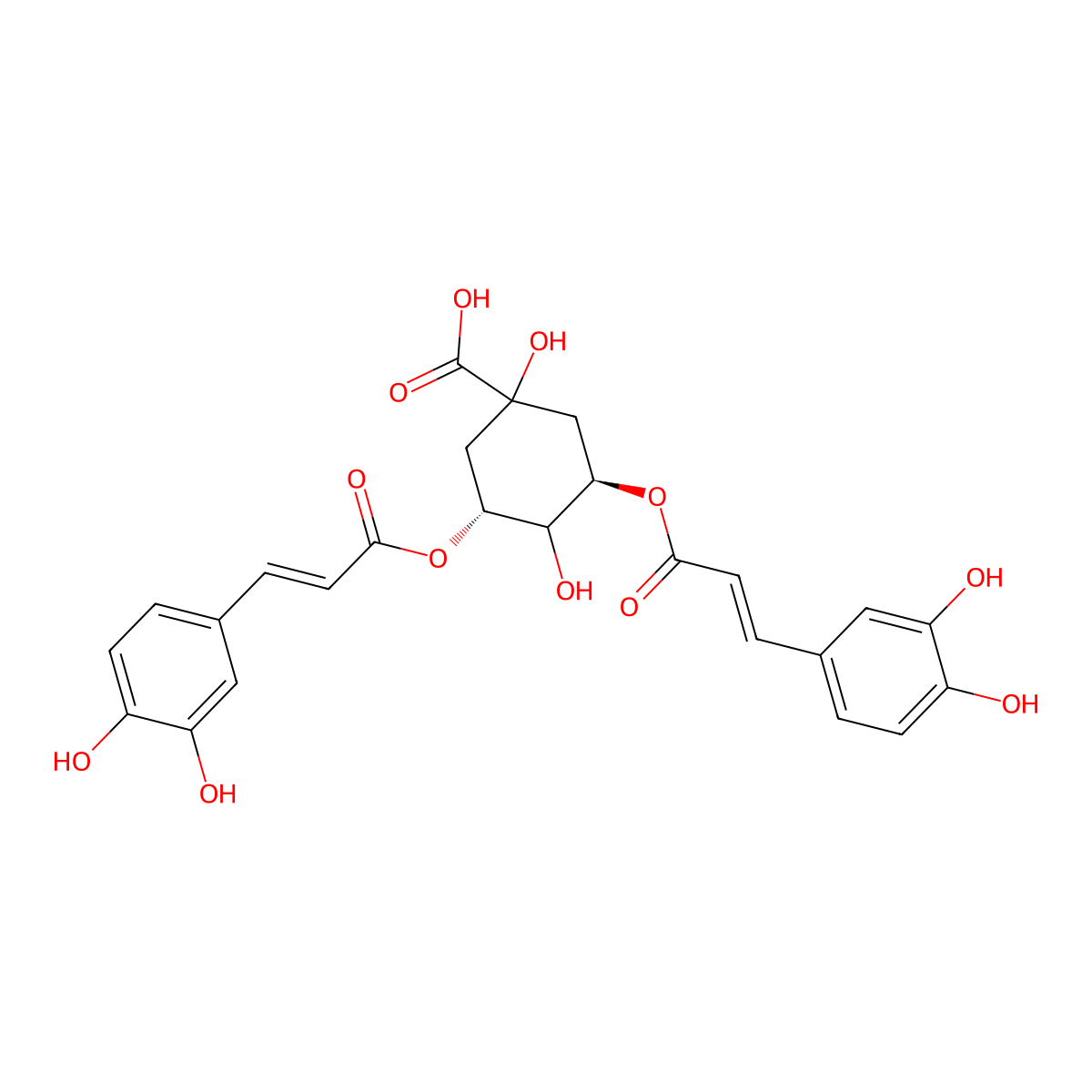 isochlorogenic acid A molecular structure, CAS 2450-53-5