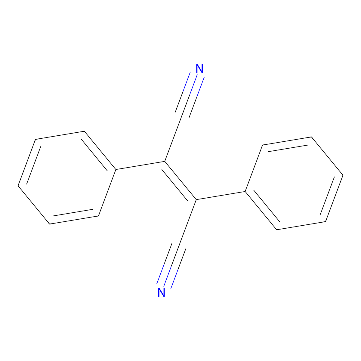 2-Butenedinitrile, 2,3-diphenyl-, (2E)- molecular structure, CAS 2450-55-7