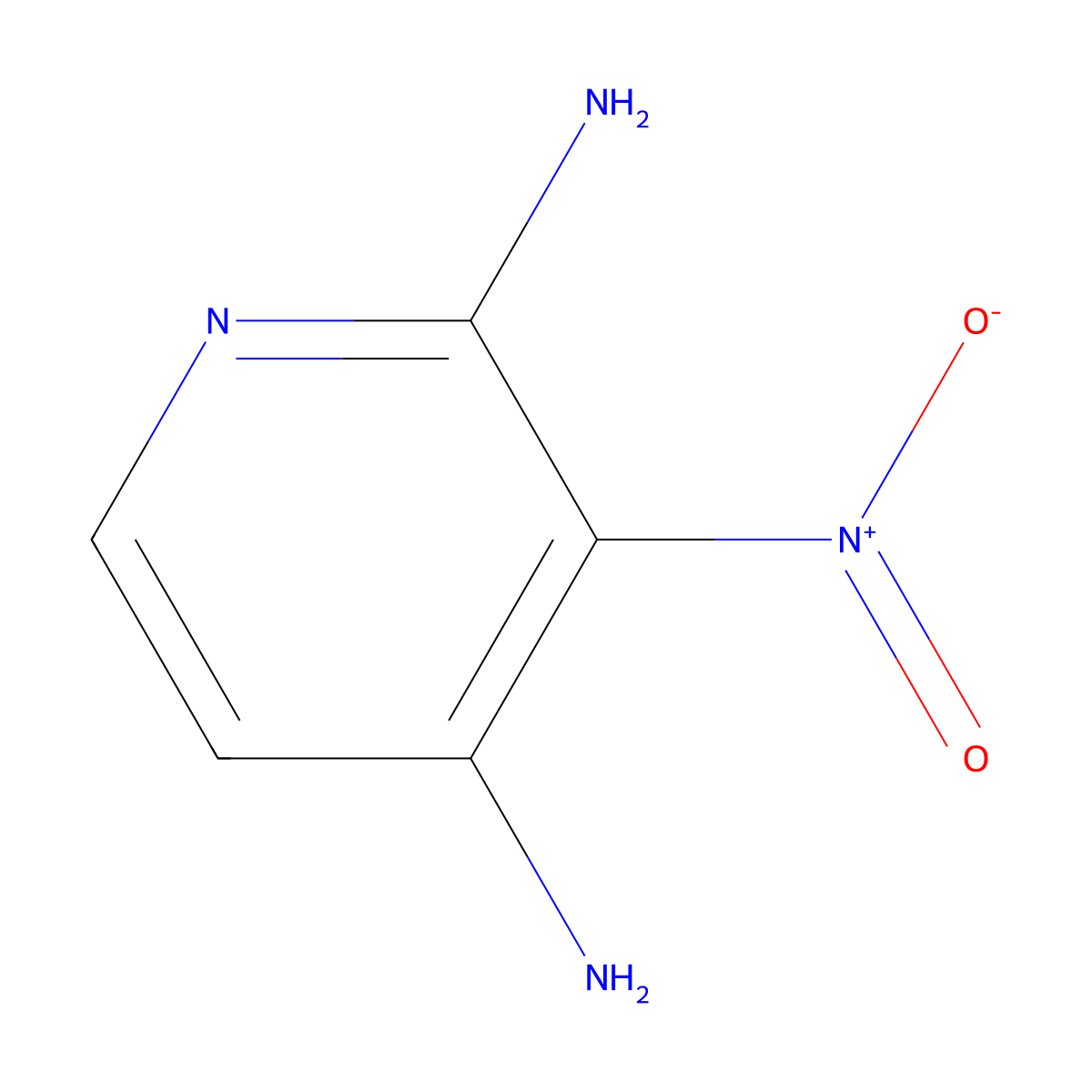 3-Nitropyridine-2,4-diamine molecular structure, CAS 24501-21-1
