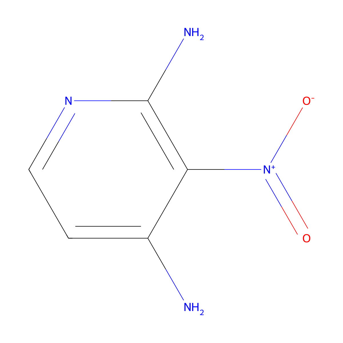 3-Nitropyridine-2,4-diamine molecular structure, CAS 24501-21-1