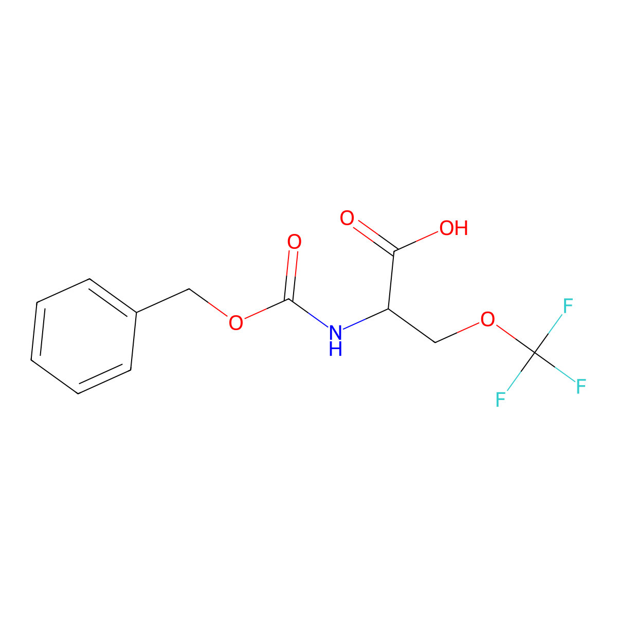 (2S)-2-{[(benzyloxy)carbonyl]amino}-3-(trifluoromethoxy)propanoic acid molecular structure, CAS 2450267-12-4
