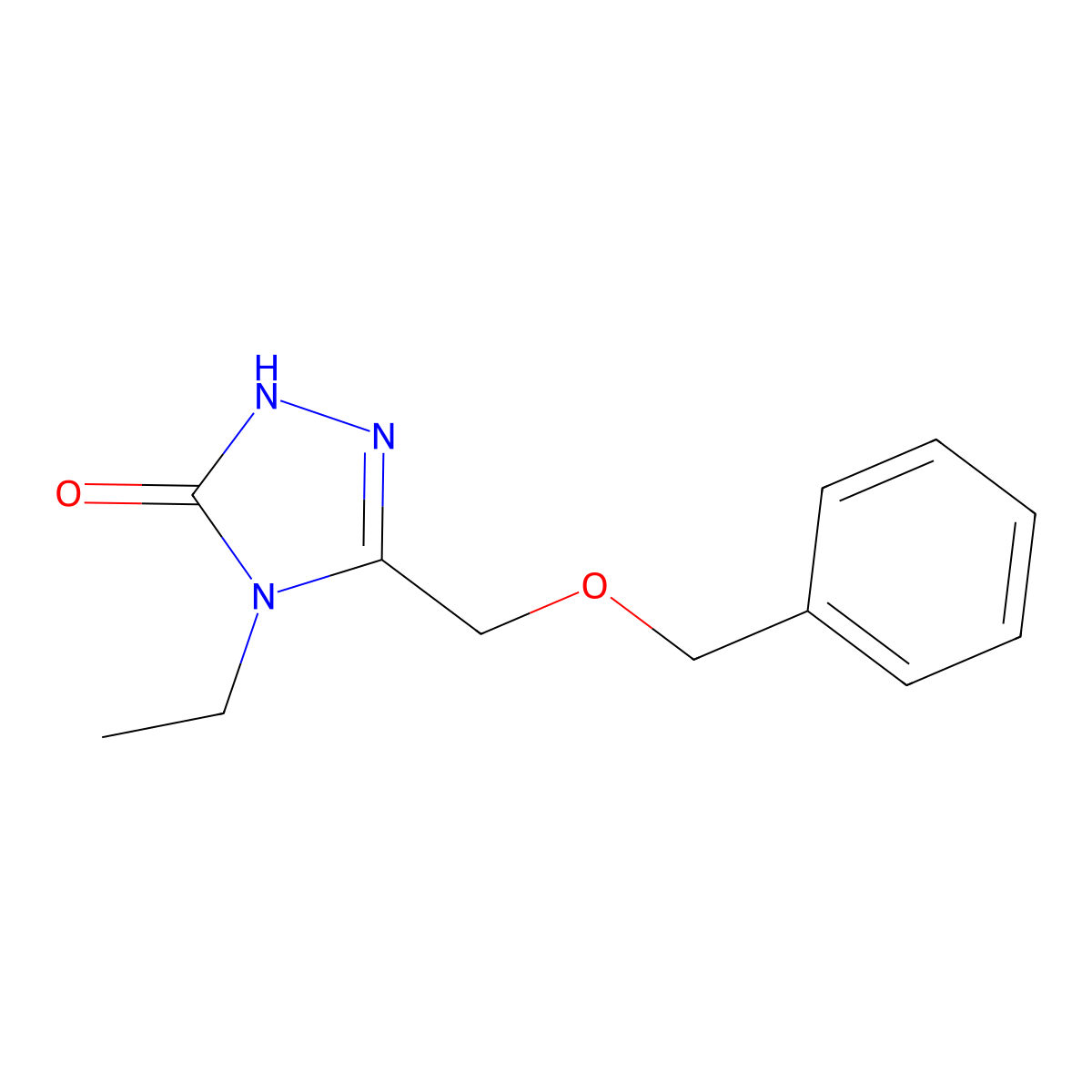 3-((Benzyloxy)methyl)-4-ethyl-1H-1,2,4-triazol-5(4H)-one molecular structure, CAS 2450343-52-7