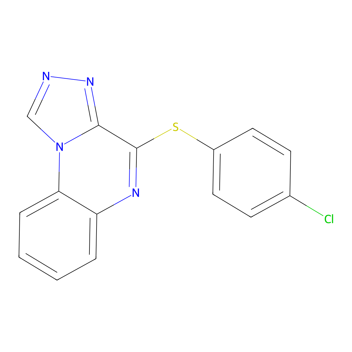 4-[(4-Chlorophenyl)sulfanyl][1,2,4]triazolo[4,3-a]quinoxaline molecular structure, CAS 245039-48-9