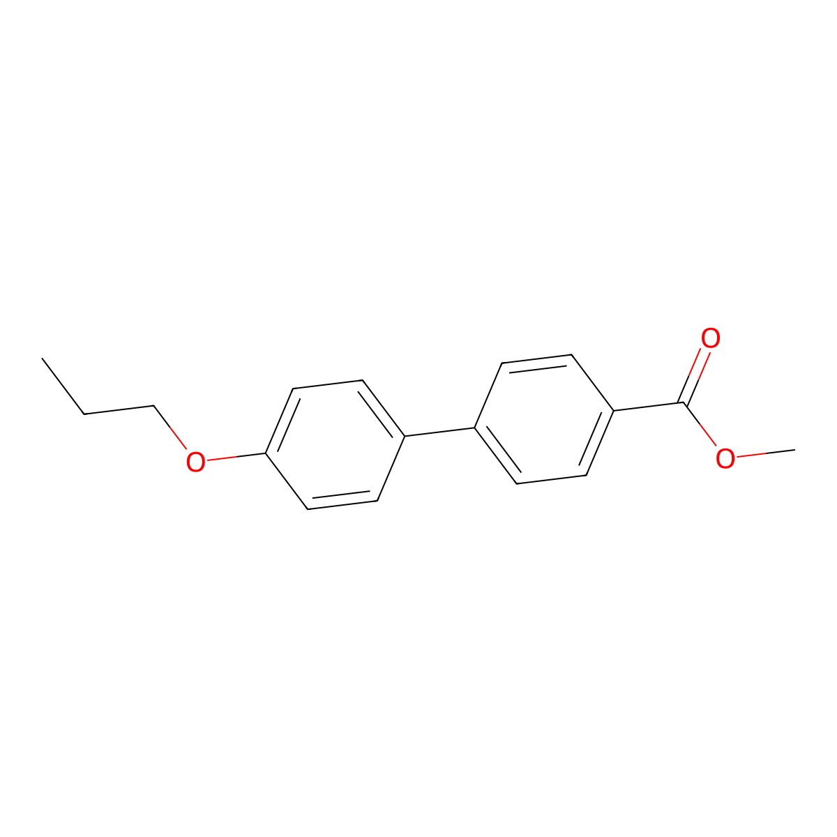Methyl 4'-propoxy-[1,1'-biphenyl]-4-carboxylate molecular structure, CAS 245056-77-3
