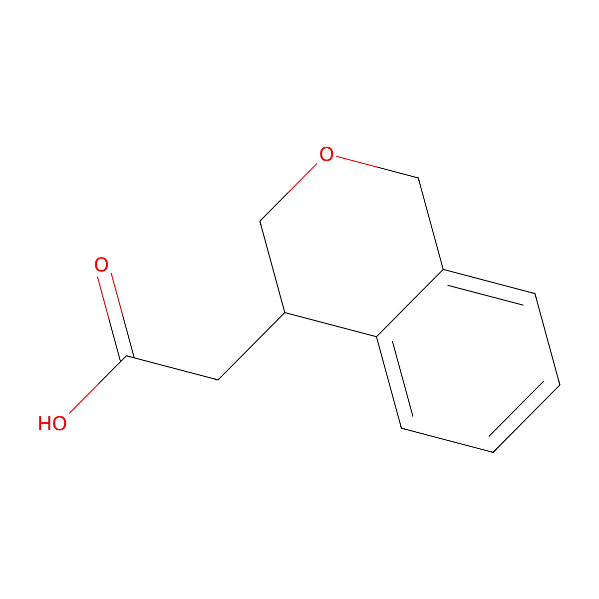 2-(3,4-dihydro-1H-2-benzopyran-4-yl)acetic acid molecular structure, CAS 245063-67-6