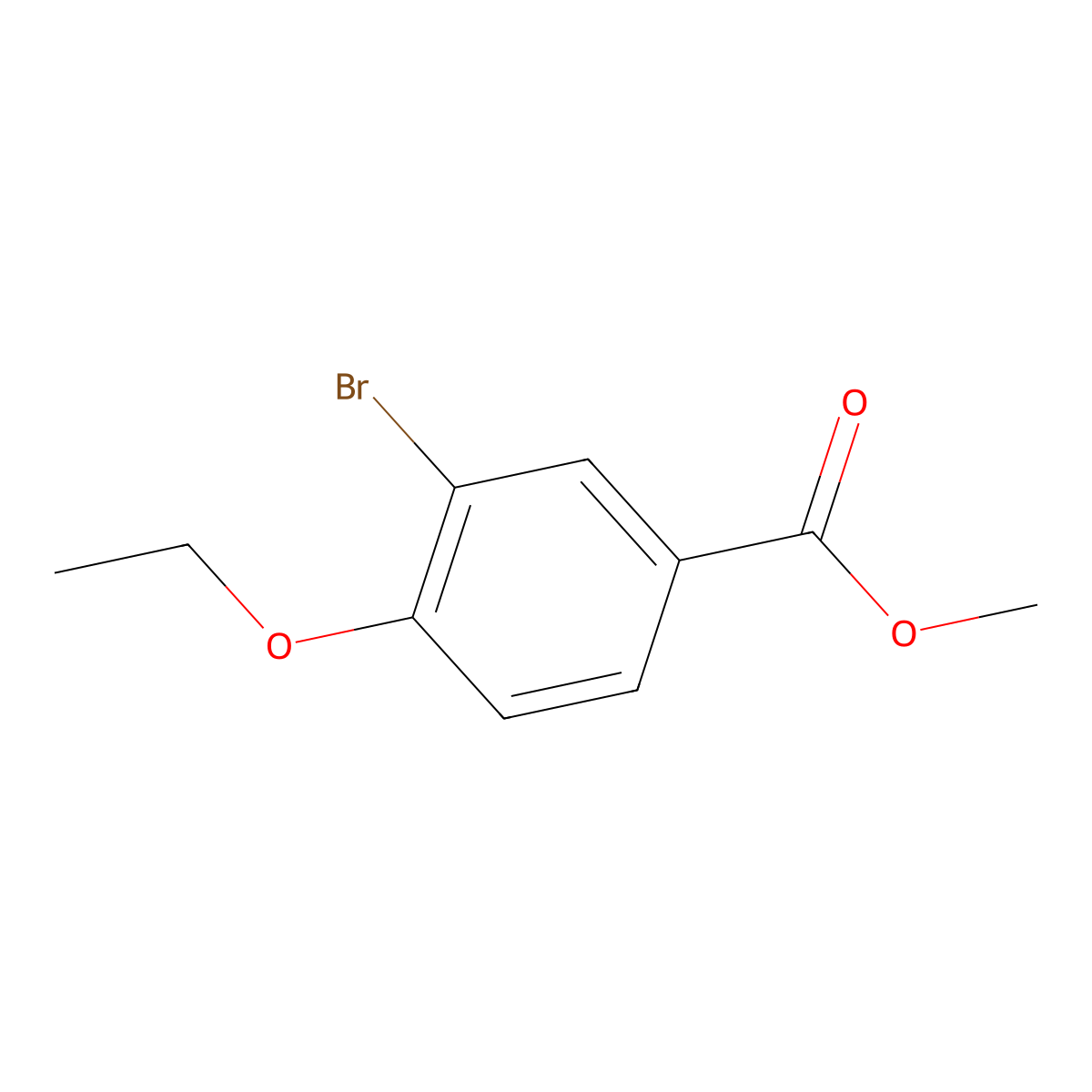Methyl 3-bromo-4-ethoxybenzoate molecular structure, CAS 24507-28-6
