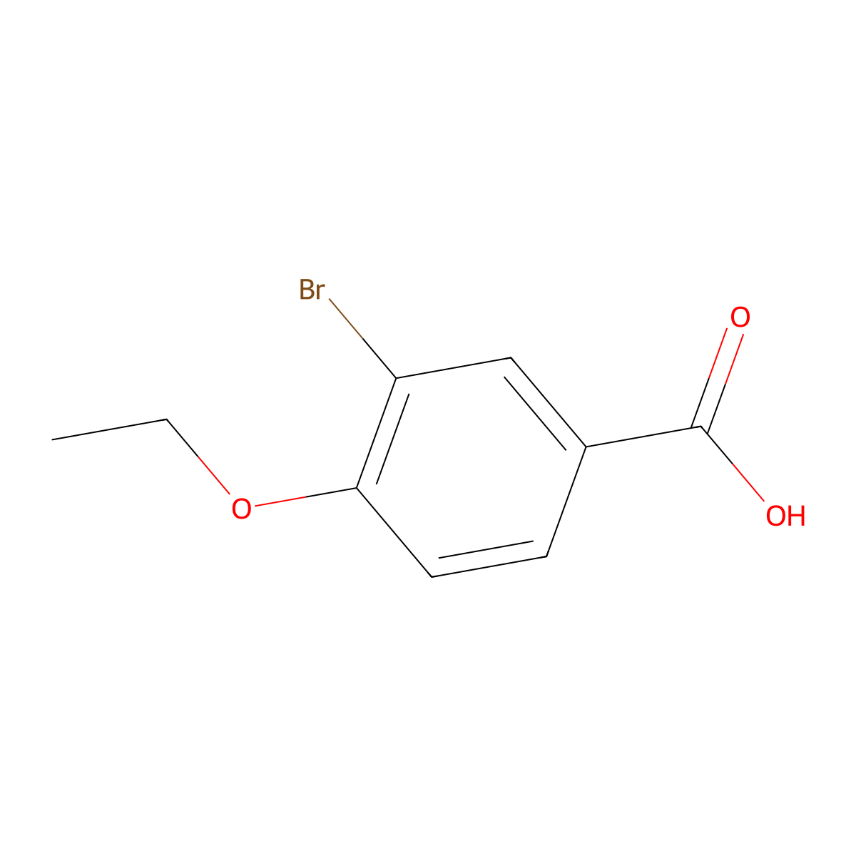 3-Bromo-4-ethoxybenzoic acid molecular structure, CAS 24507-29-7