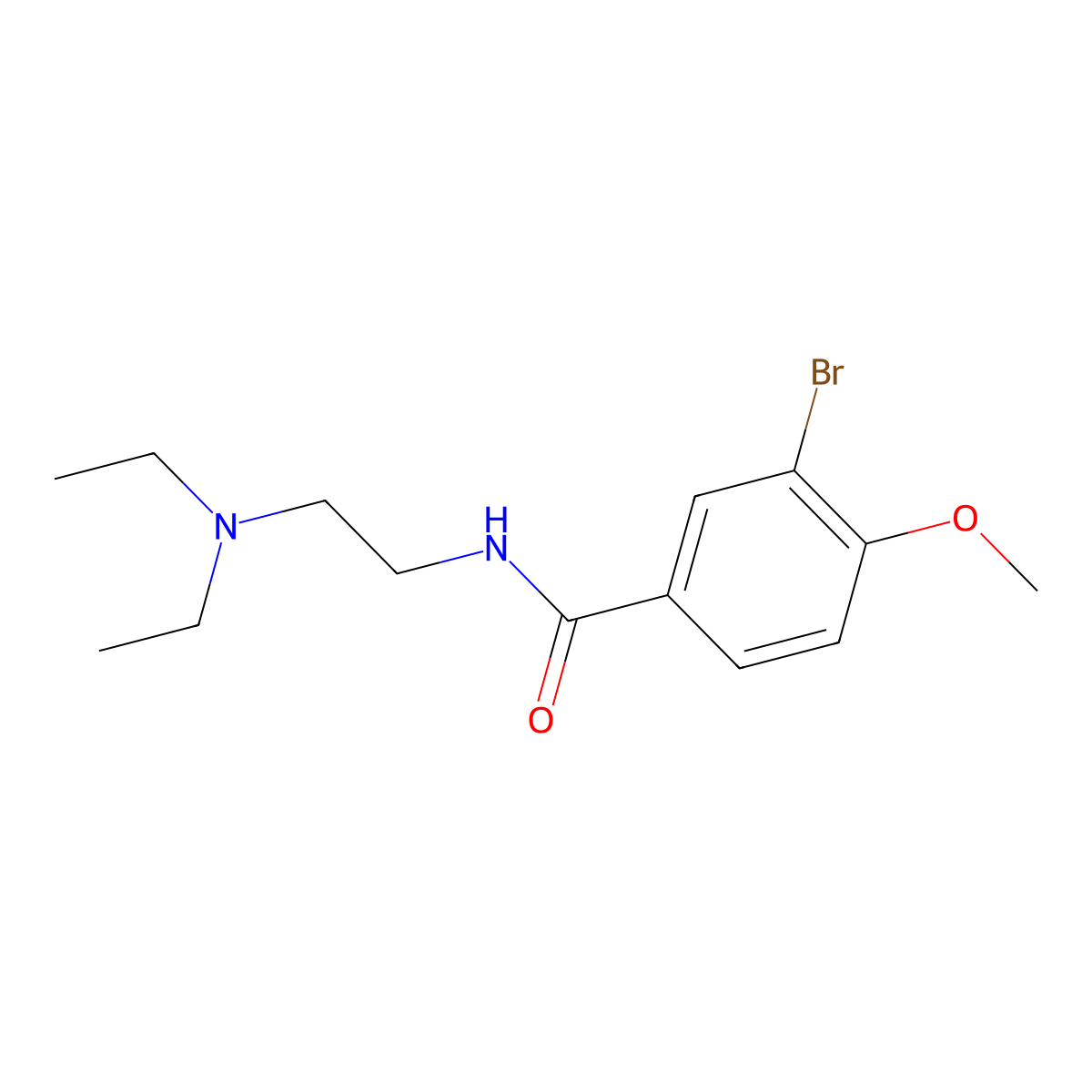 3-bromo-N-[2-(diethylamino)ethyl]-4-methoxybenzamide molecular structure, CAS 24507-33-3