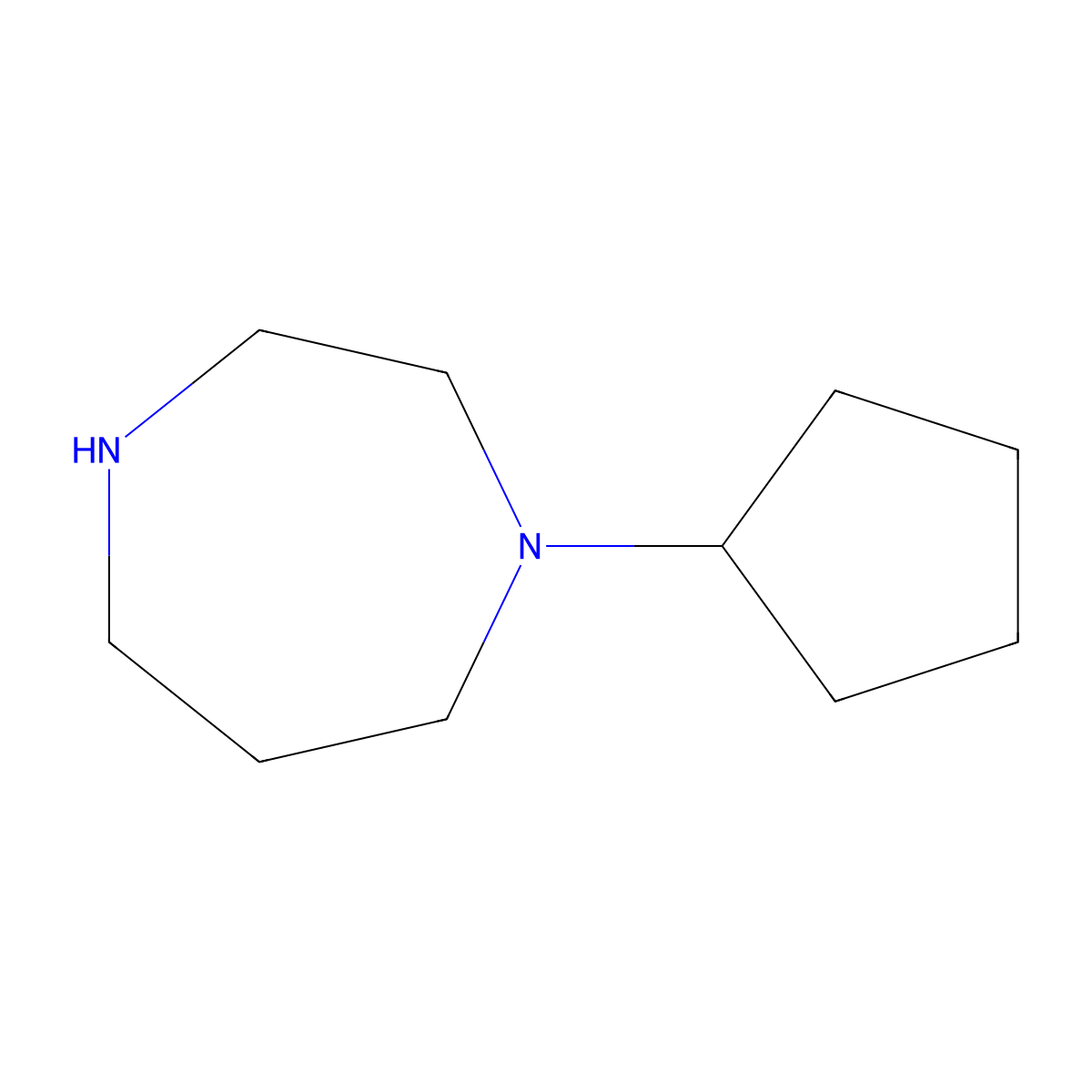 1-Cyclopentyl-1,4-diazepane molecular structure, CAS 245070-83-1