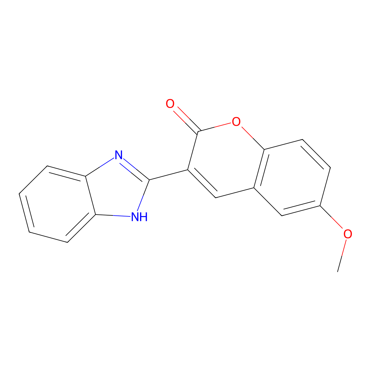 3-(1H-Benzoimidazol-2-yl)-6-methoxy-chromen-2-one molecular structure, CAS 245072-46-2