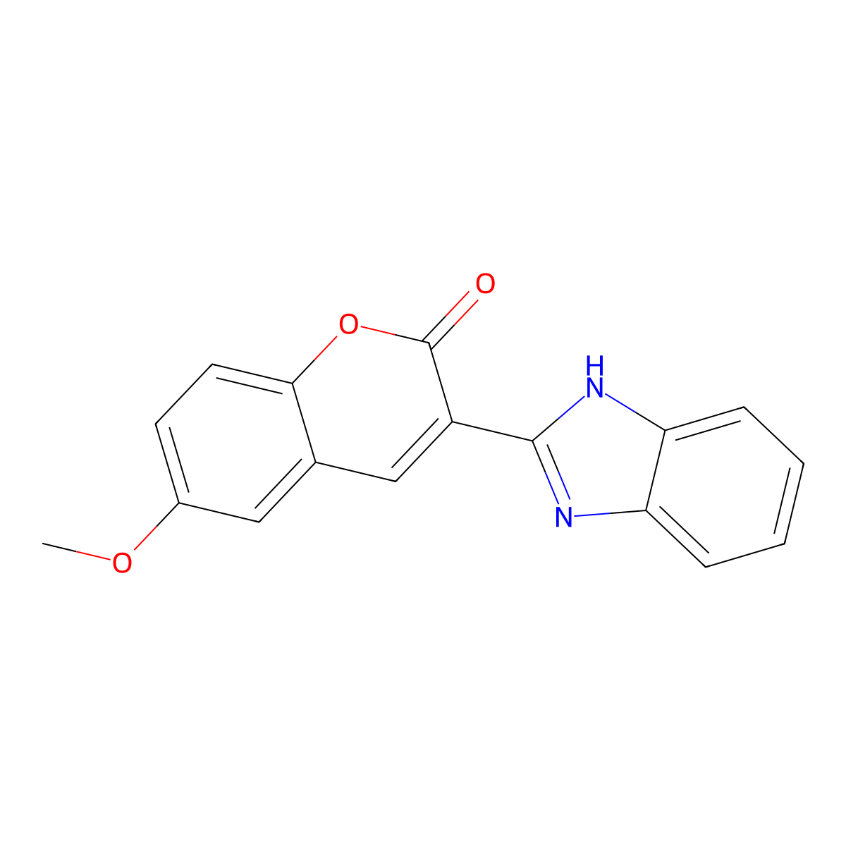 3-(1H-Benzoimidazol-2-yl)-6-methoxy-chromen-2-one molecular structure, CAS 245072-46-2