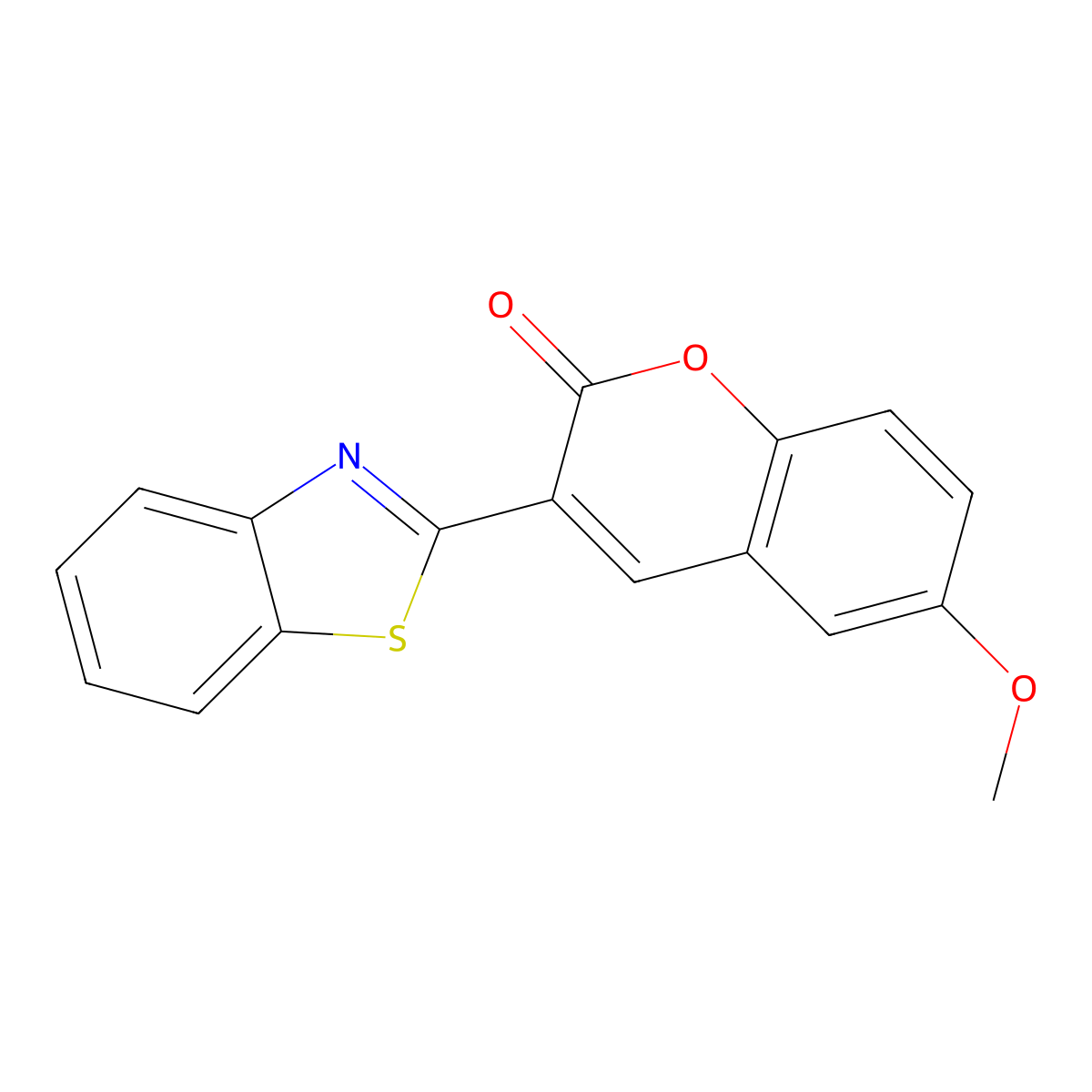 3-(2-Benzothiazolyl)-6-methoxycoumarin molecular structure, CAS 245072-50-8