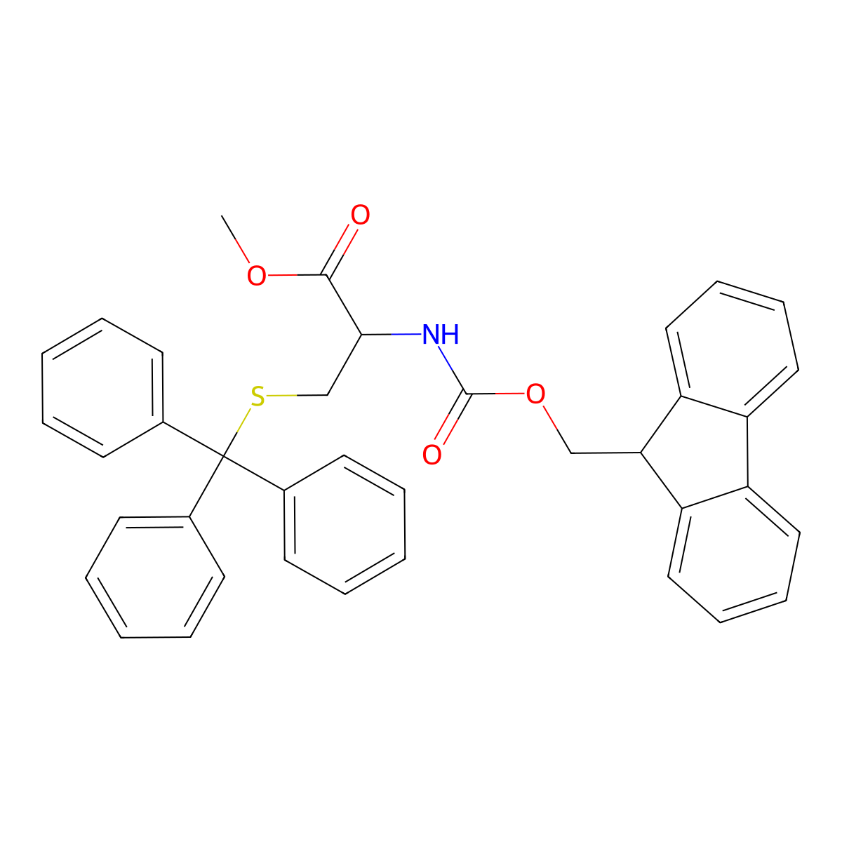 Fmoc-Cys(Trt)-OMe molecular structure, CAS 245088-56-6