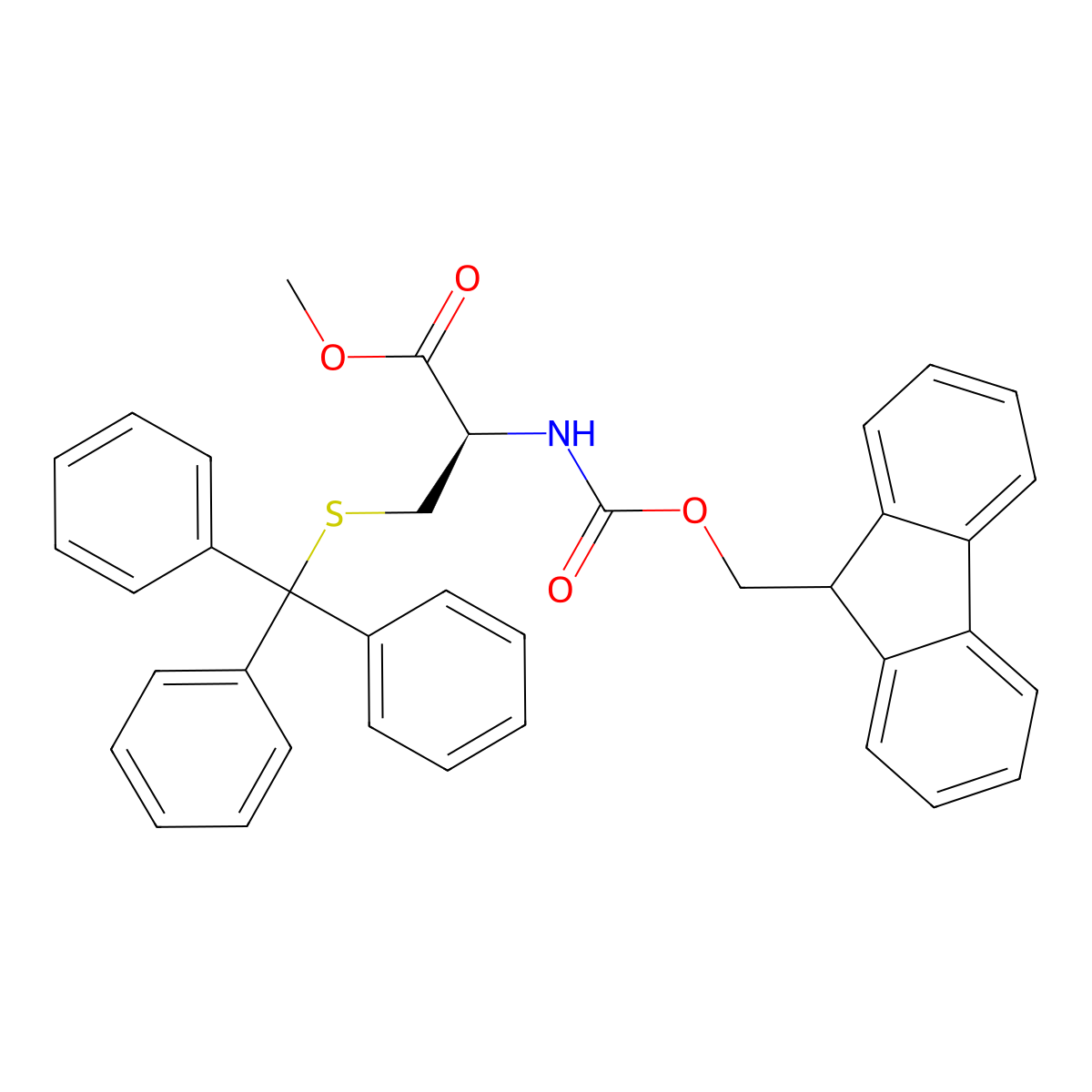 Fmoc-Cys(Trt)-OMe molecular structure, CAS 245088-56-6