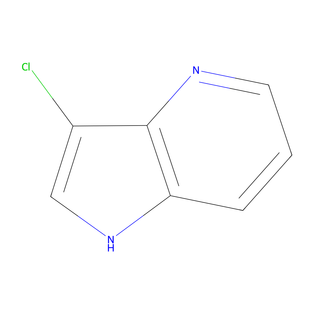 3-chloro-1H-pyrrolo[3,2-b]pyridine molecular structure, CAS 24509-69-1