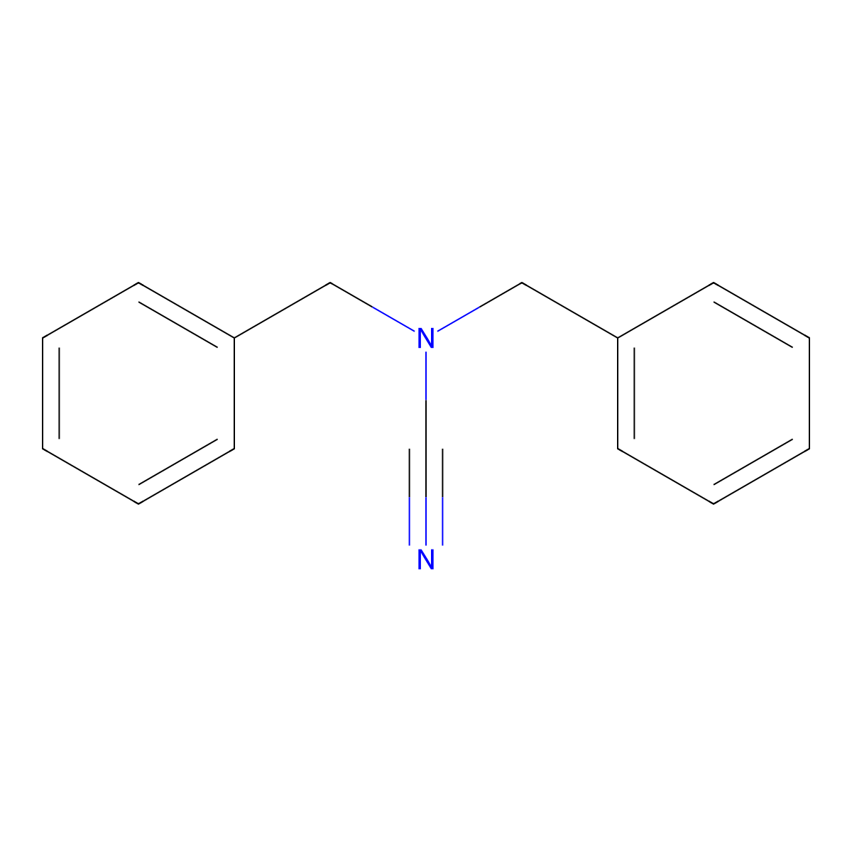Dibenzylcyanamide molecular structure, CAS 2451-91-4