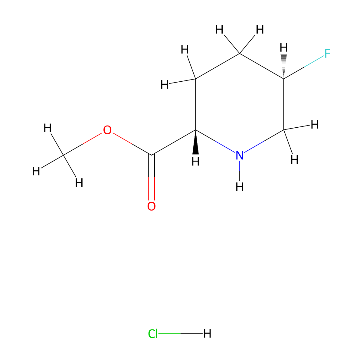 Methyl (2S,5R)-5-fluoropiperidine-2-carboxylate;hydrochloride molecular structure, CAS 2451059-47-3