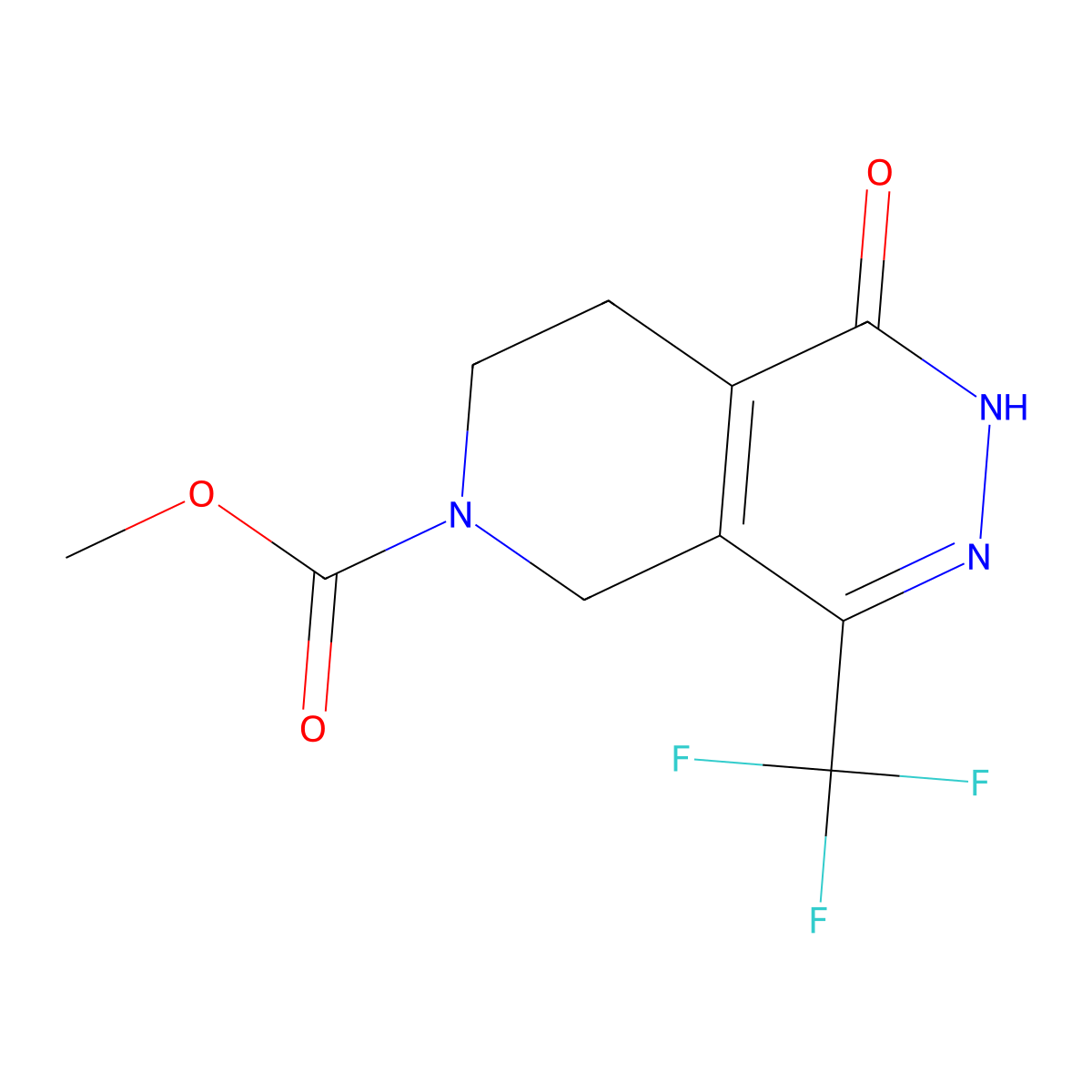 methyl 1-hydroxy-4-(trifluoromethyl)-5H,6H,7H,8H-pyrido[3,4-d]pyridazine-6-carboxylate molecular structure, CAS 2451059-53-1