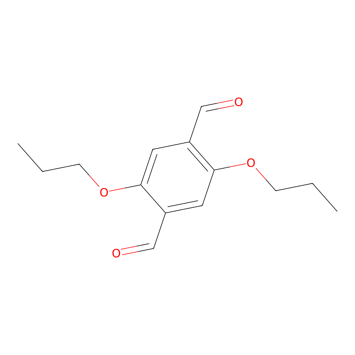 2,5-Dipropoxyterephthalaldehyde molecular structure, CAS 245116-57-8