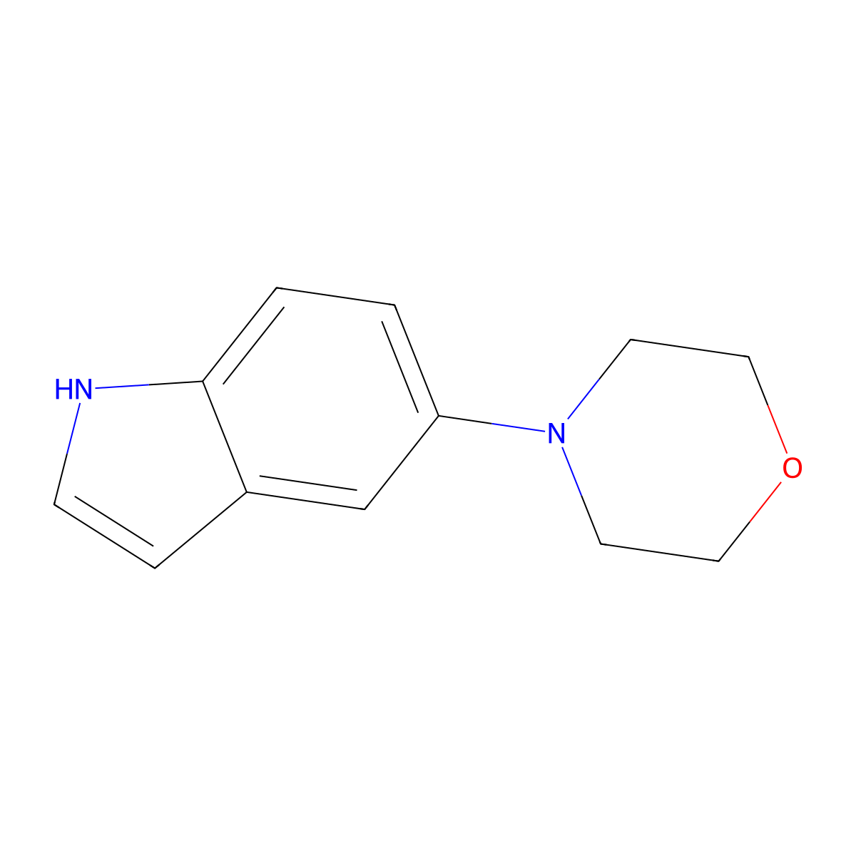 4-(1H-Indol-5-yl)morpholine molecular structure, CAS 245117-16-2