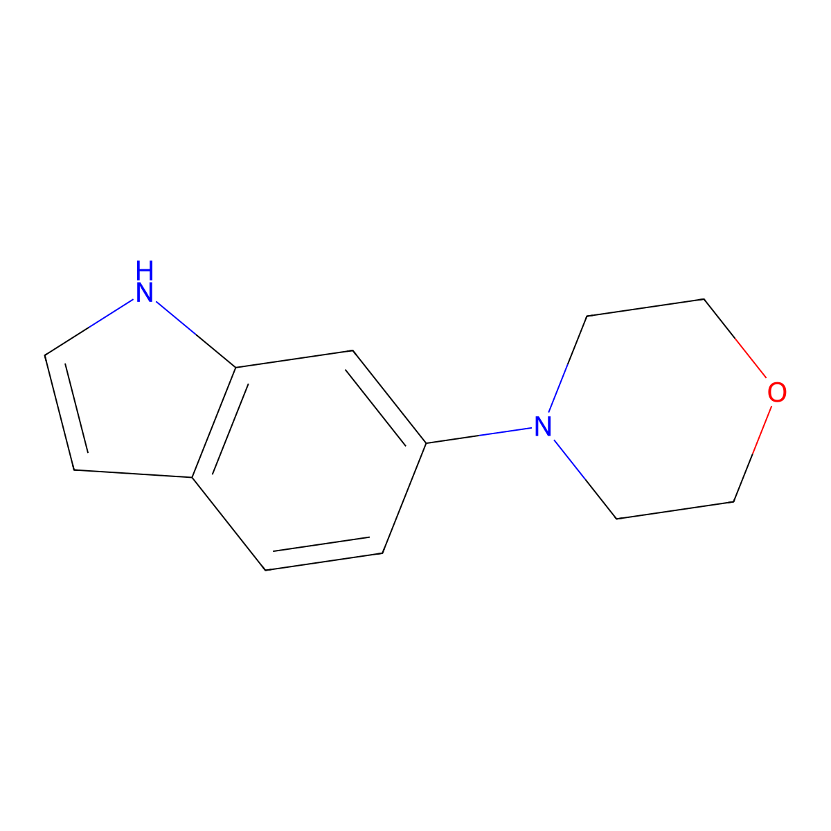4-(1H-Indol-6-yl)morpholine molecular structure, CAS 245117-18-4