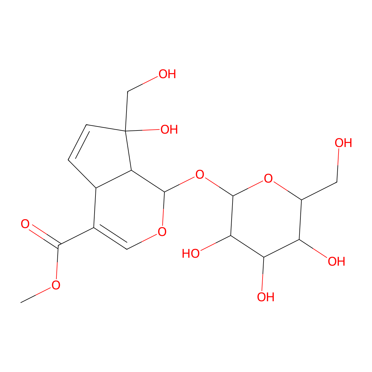 Gardenoside molecular structure, CAS 24512-62-7