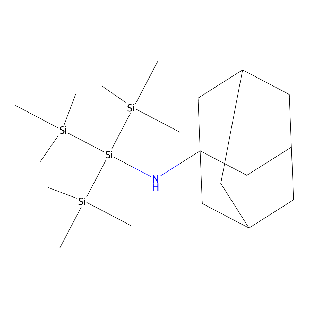 N-(adamantan-1-yl)-1,1,1,3,3,3-hexamethyl-2-(trimethylsilyl)trisilan-2-amine molecular structure, CAS 2451224-01-2