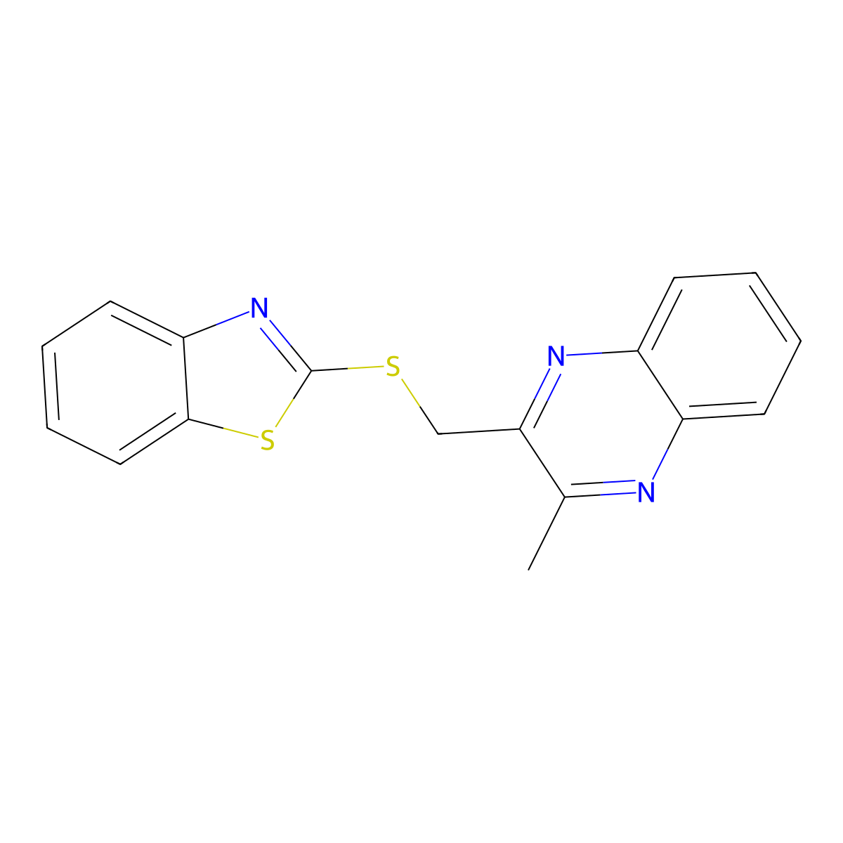 2-[(1,3-Benzothiazol-2-ylsulfanyl)methyl]-3-methylquinoxaline molecular structure, CAS 245124-93-0