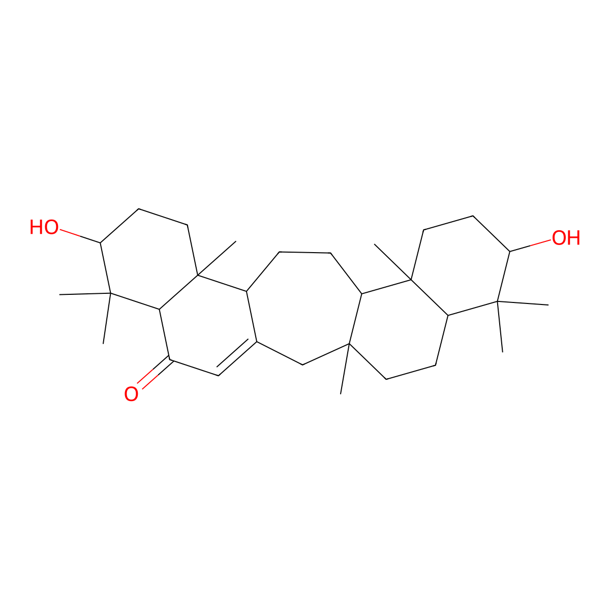 3,21-Dihydroxy-14-serraten-16-one molecular structure, CAS 24513-51-7