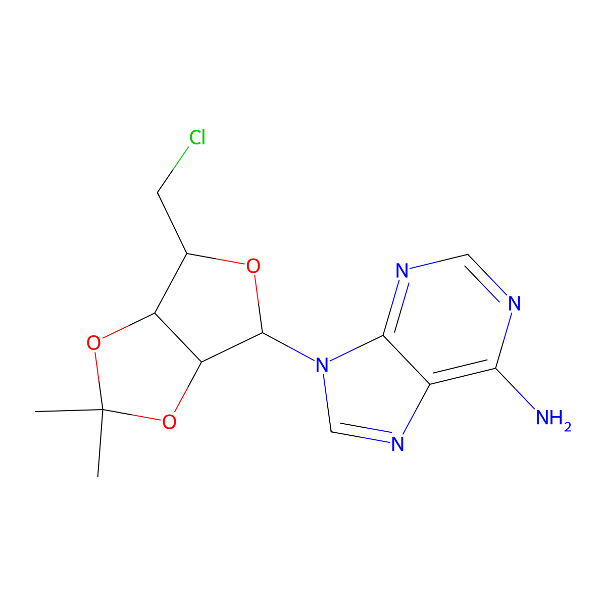 5'-Chloro-5'-deoxy-2',3'-O-isopropylideneadenosine molecular structure, CAS 24514-56-5