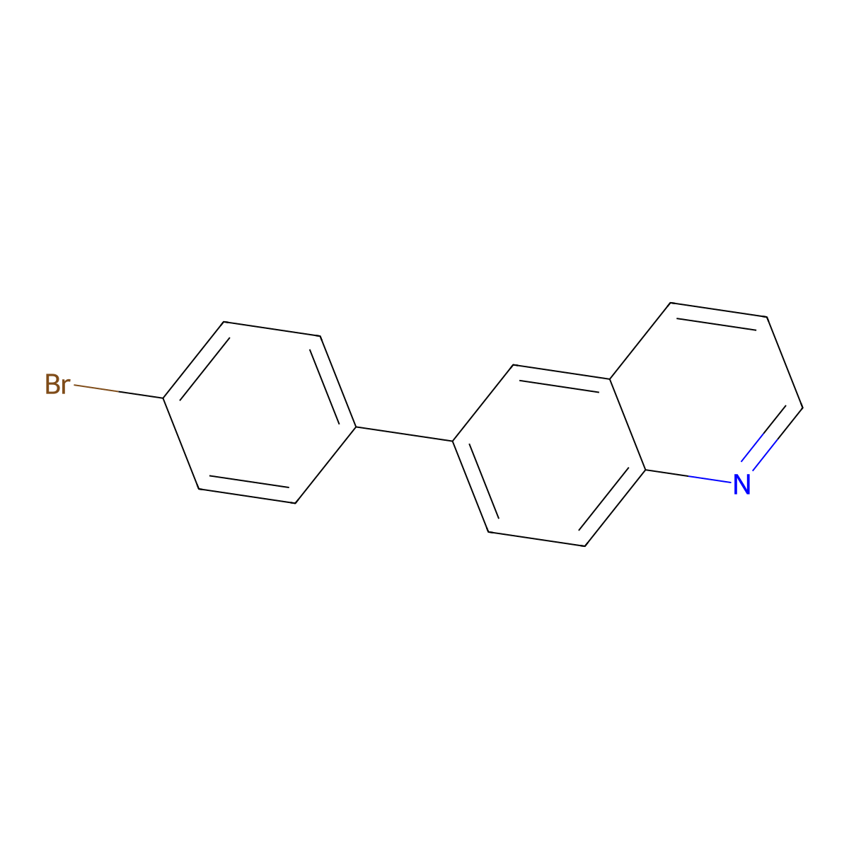 6-(4-Bromophenyl)quinoline molecular structure, CAS 2451412-68-1