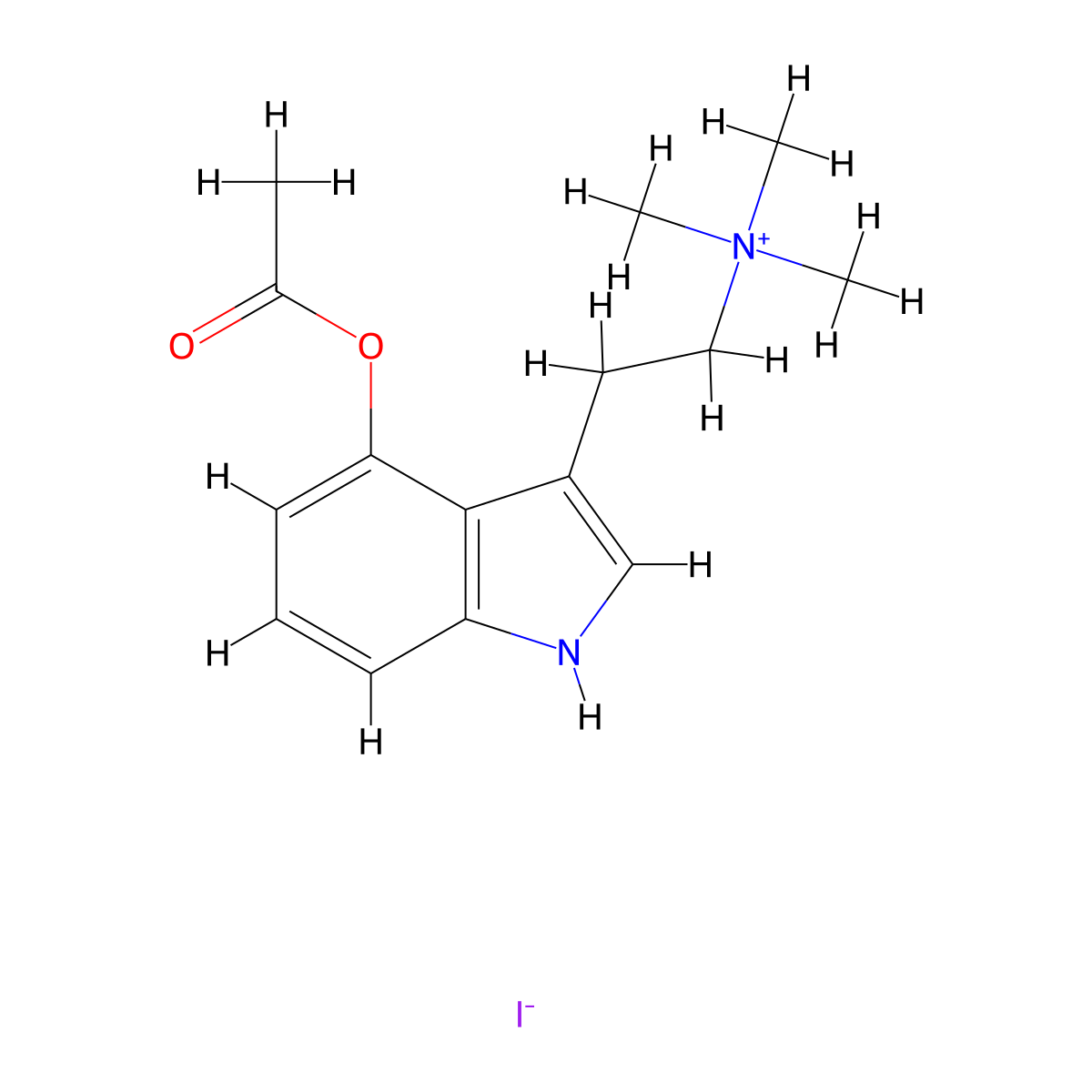 4-acetoxy TMT (iodide) molecular structure, CAS 2451455-98-2