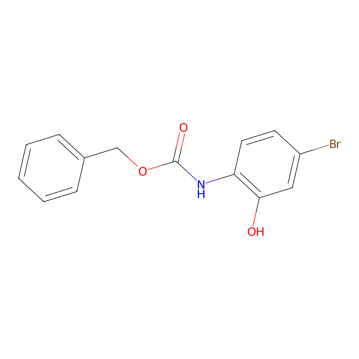 benzyl N-(4-bromo-2-hydroxyphenyl)carbamate molecular structure, CAS 2451590-06-8