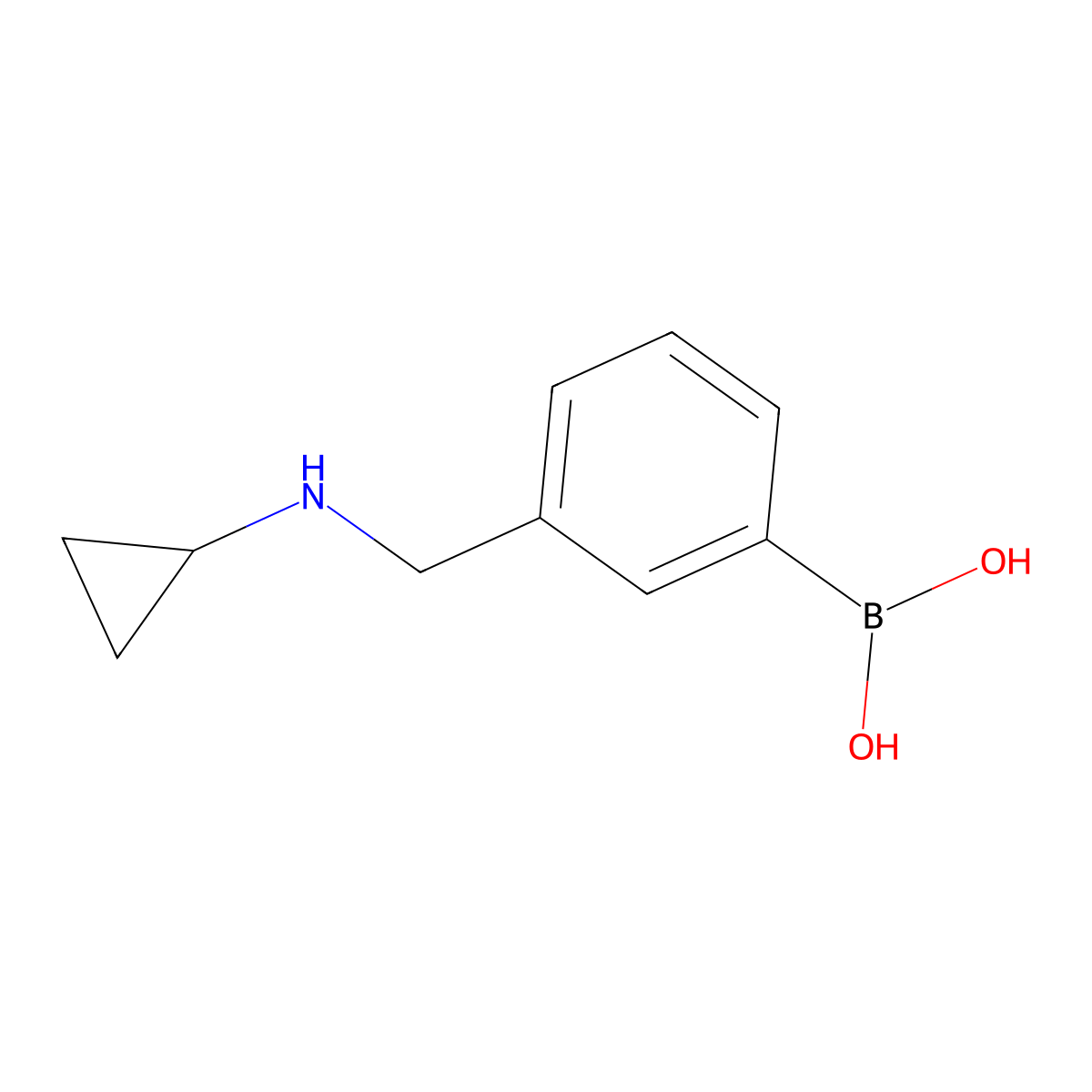 {3-[(Cyclopropylamino)methyl]phenyl}boronic acid molecular structure, CAS 2451884-26-5