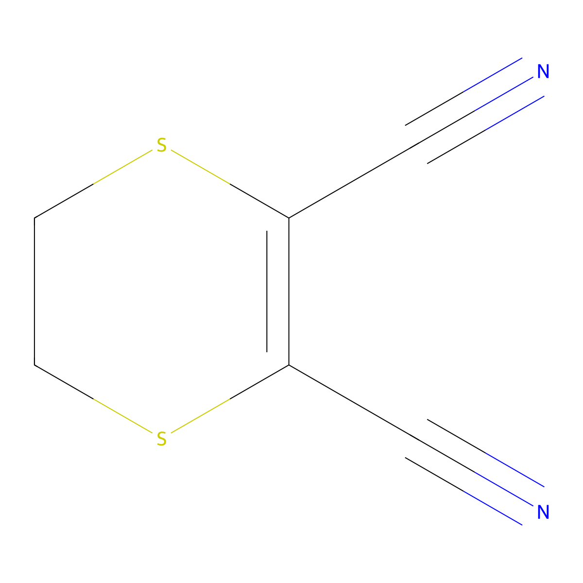 5,6-Dihydro-1,4-dithiin-2,3-dicarbonitrile molecular structure, CAS 24519-27-5