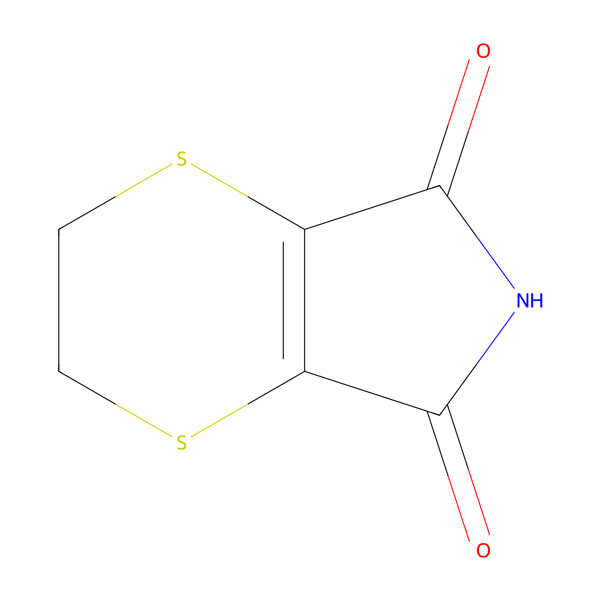 5,6-Dihydro-4-dithiin-2,3-dicarboxylic acid imide molecular structure, CAS 24519-85-5