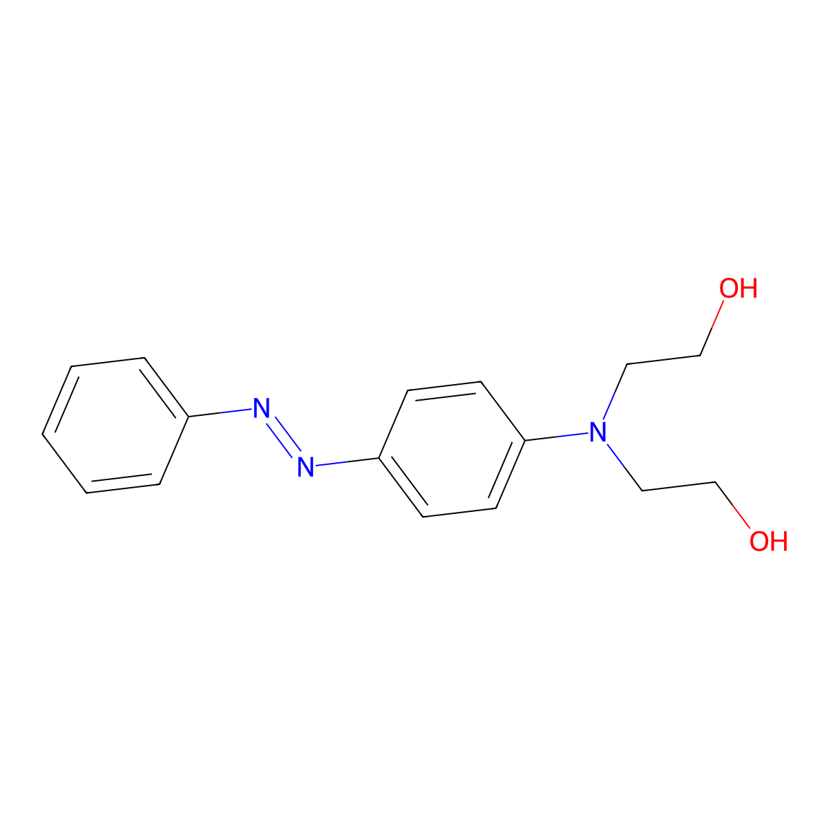 4-(Bis(2-hydroxyethyl)amino)azobenzene molecular structure, CAS 2452-84-8
