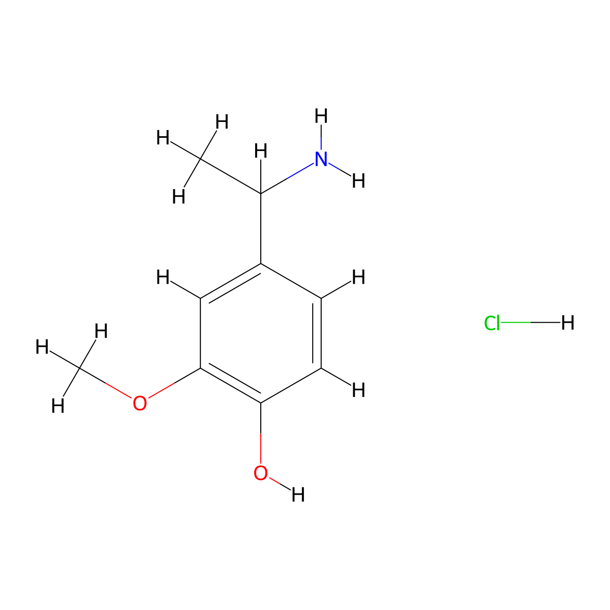4-(1-Aminoethyl)-2-methoxyphenol hydrochloride molecular structure, CAS 24521-34-4