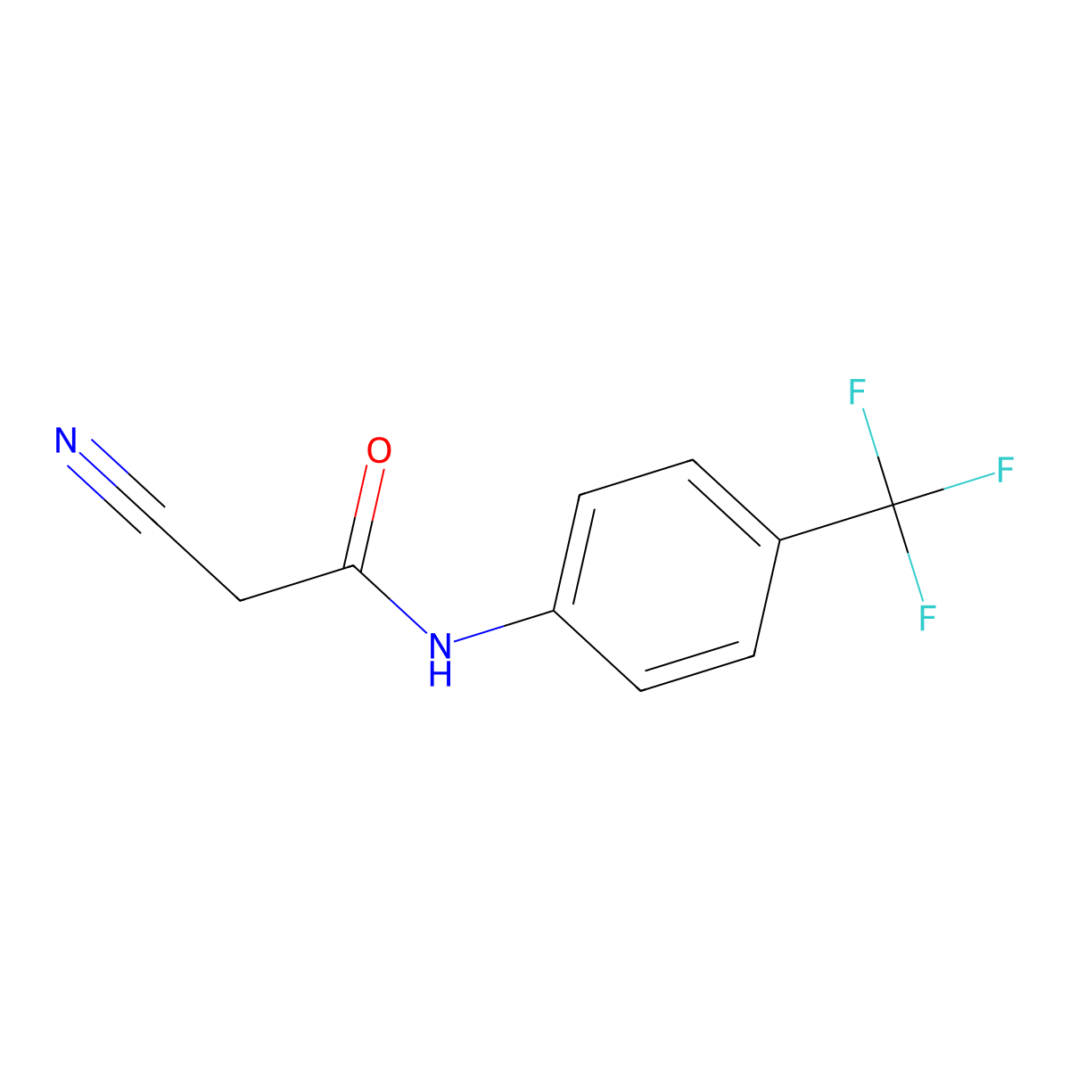 2-Cyano-N-[4-(trifluoromethyl)phenyl]acetamide molecular structure, CAS 24522-30-3